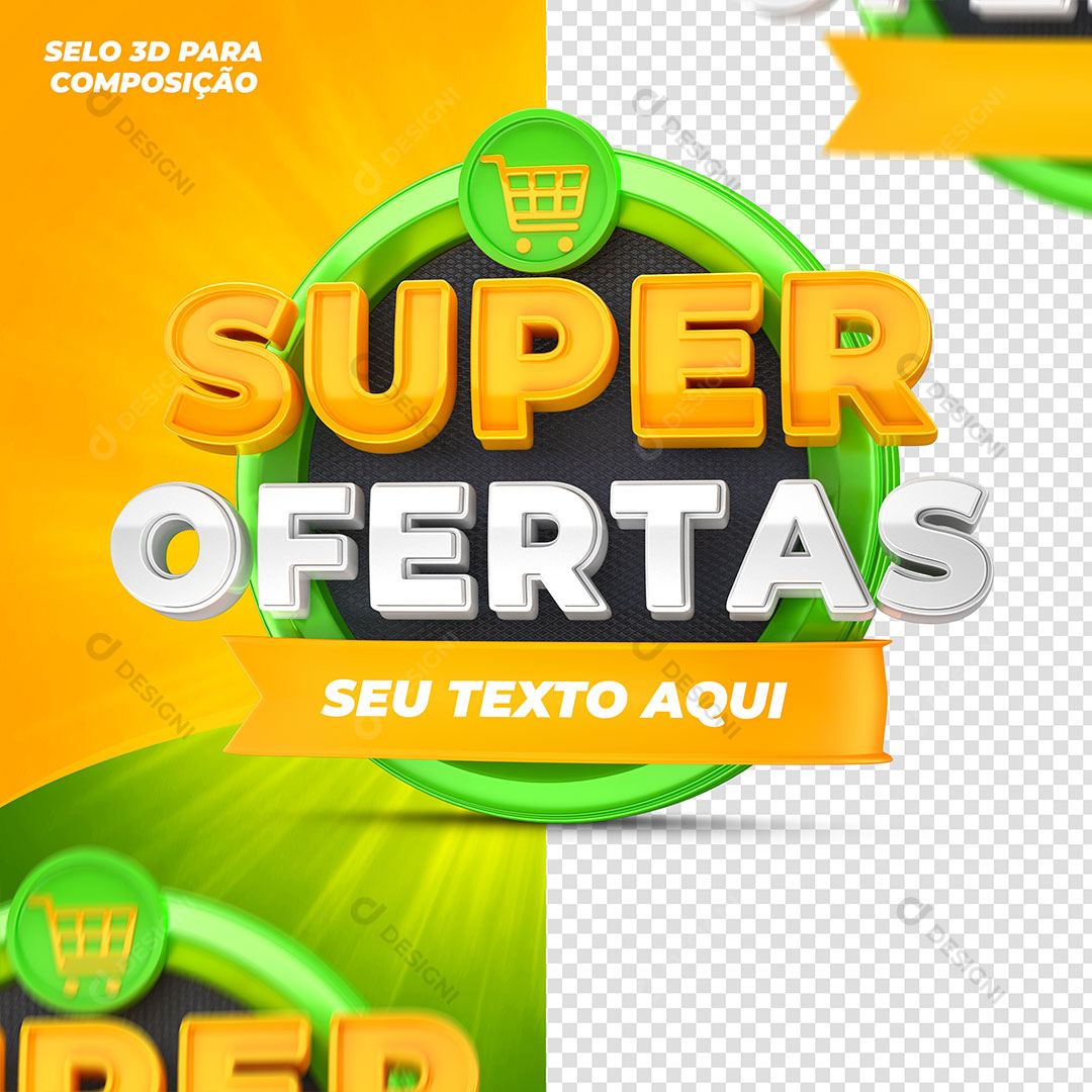 Super Ofertas Selo 3D Para Composição PSD Editável