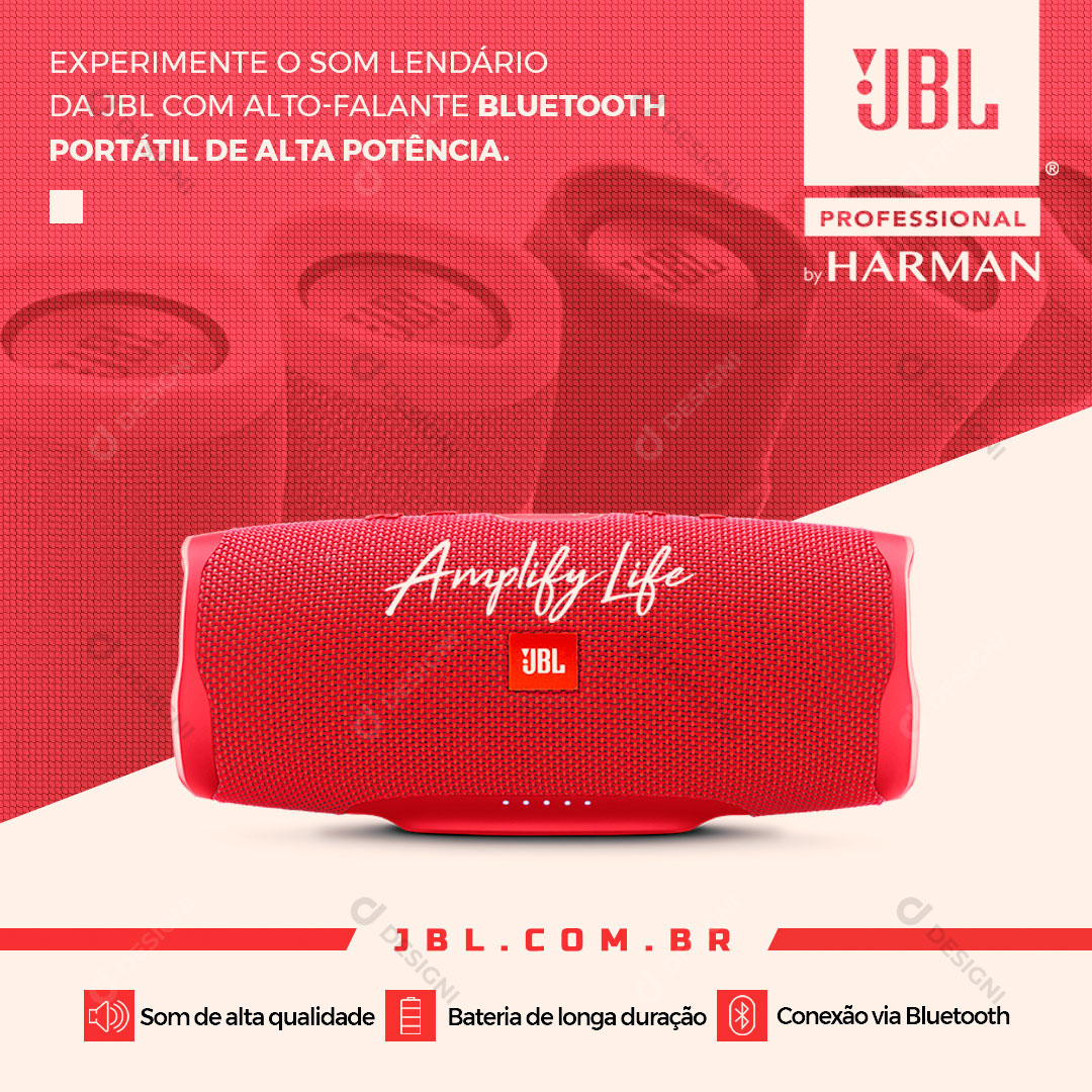 Post Loja Caixa Portátil JBL Social Media PSD Editável