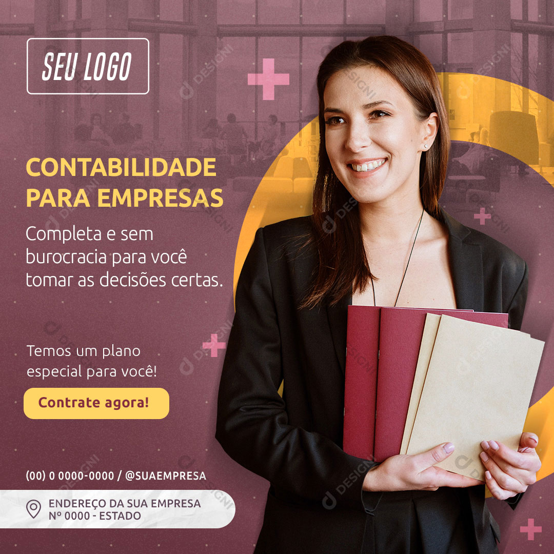 Contabilidade Para Empresas Social Media PSD Editável