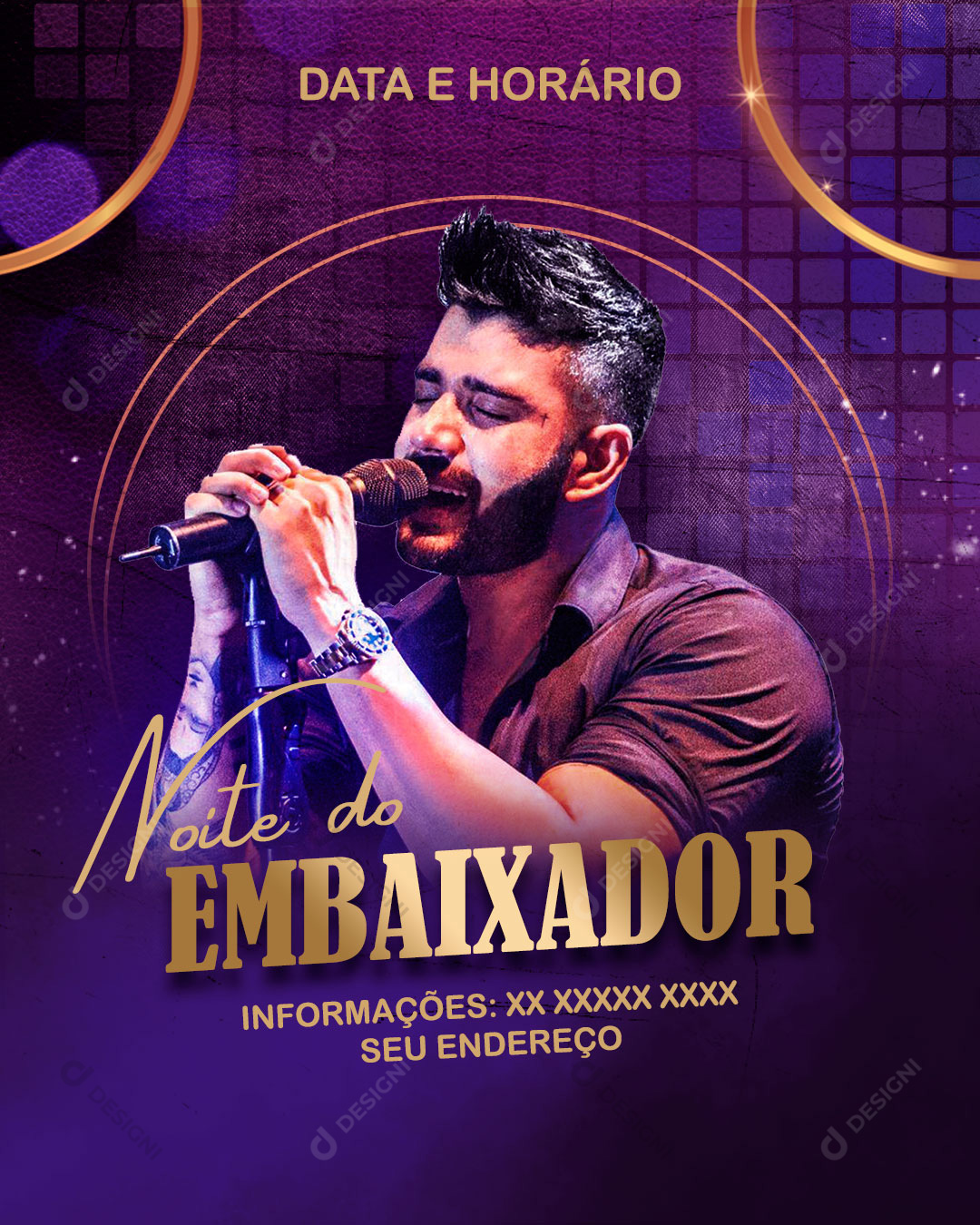 Flyer Show Evento Noite do Embaixador Social Media PSD Editável