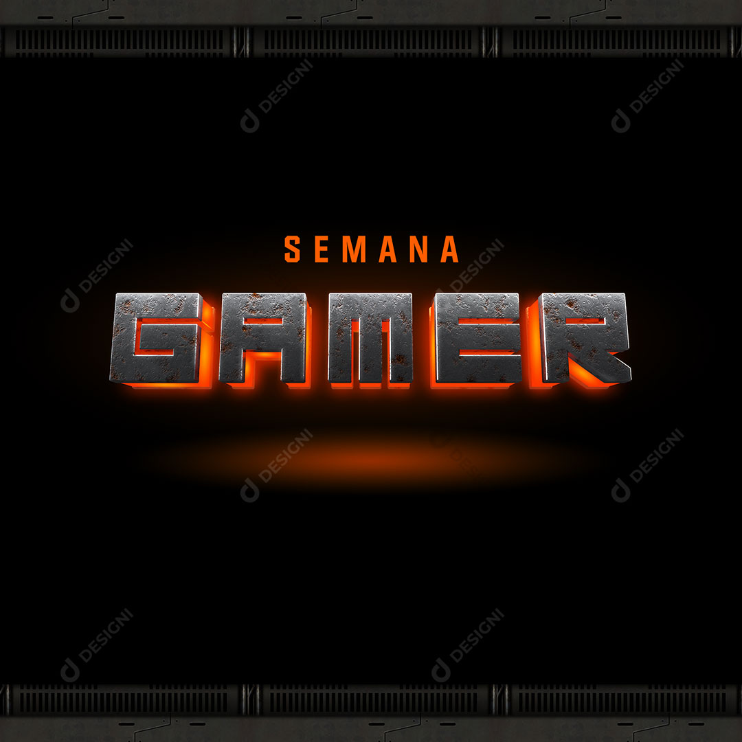 Semana Gamer Selo 3D Para Composição PSD Editável
