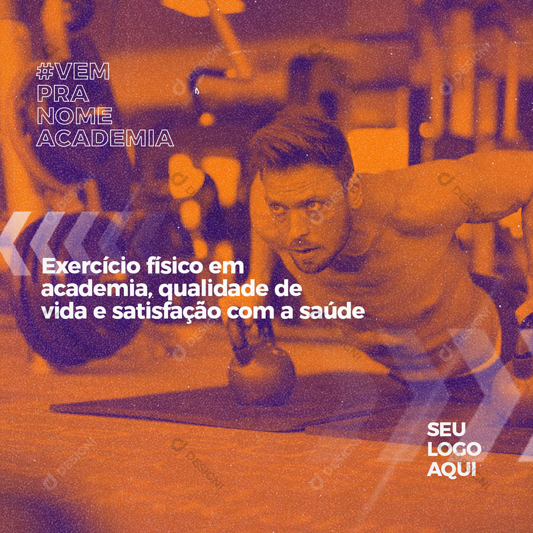 Exercício Físico Em Academia Social Media PSD Editável
