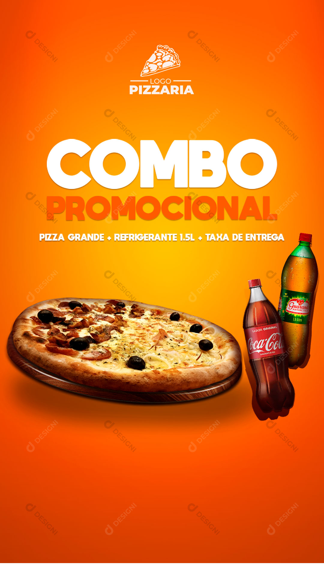 Post Story Pizzaria Combo Promocional Social Media PSD Editável