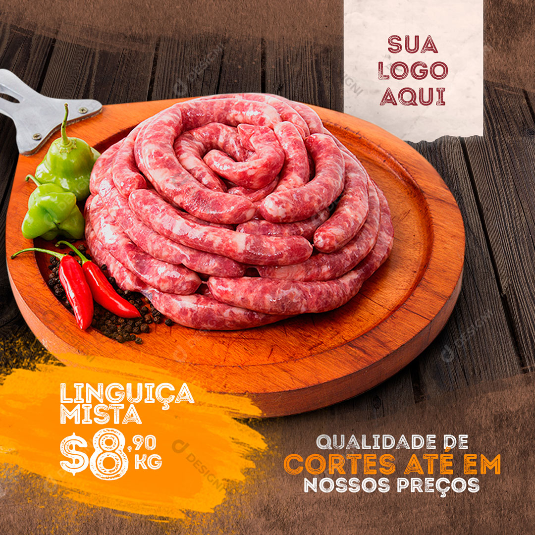 Promoção Linguiça Mista Social Media PSD Editável