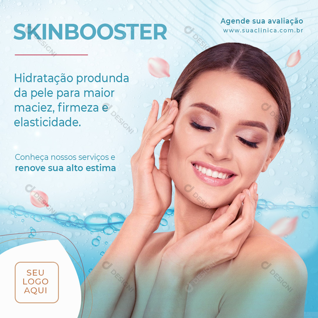 Skinbooster Deep Moisturizing Skin Social Media Editable PSD