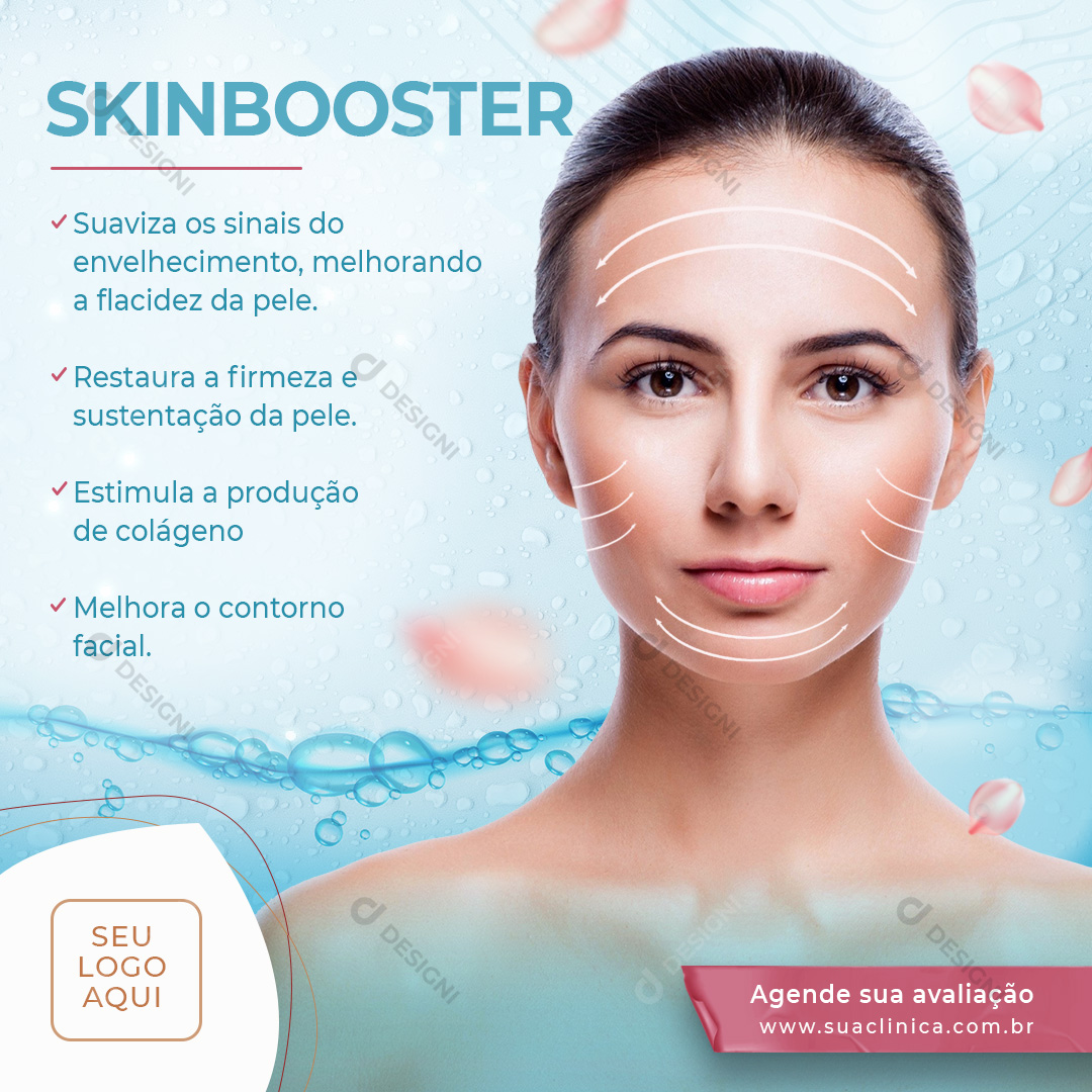 Skinbooster Suaviza os Sinais do Envelhecimento Social Media PSD Editável