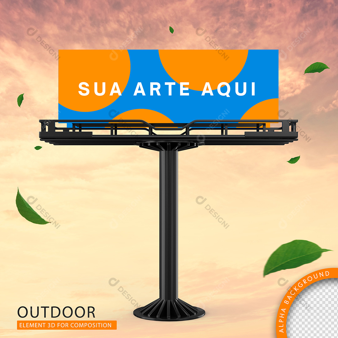 Mockup Outdoor Apresentação de Arte PSD