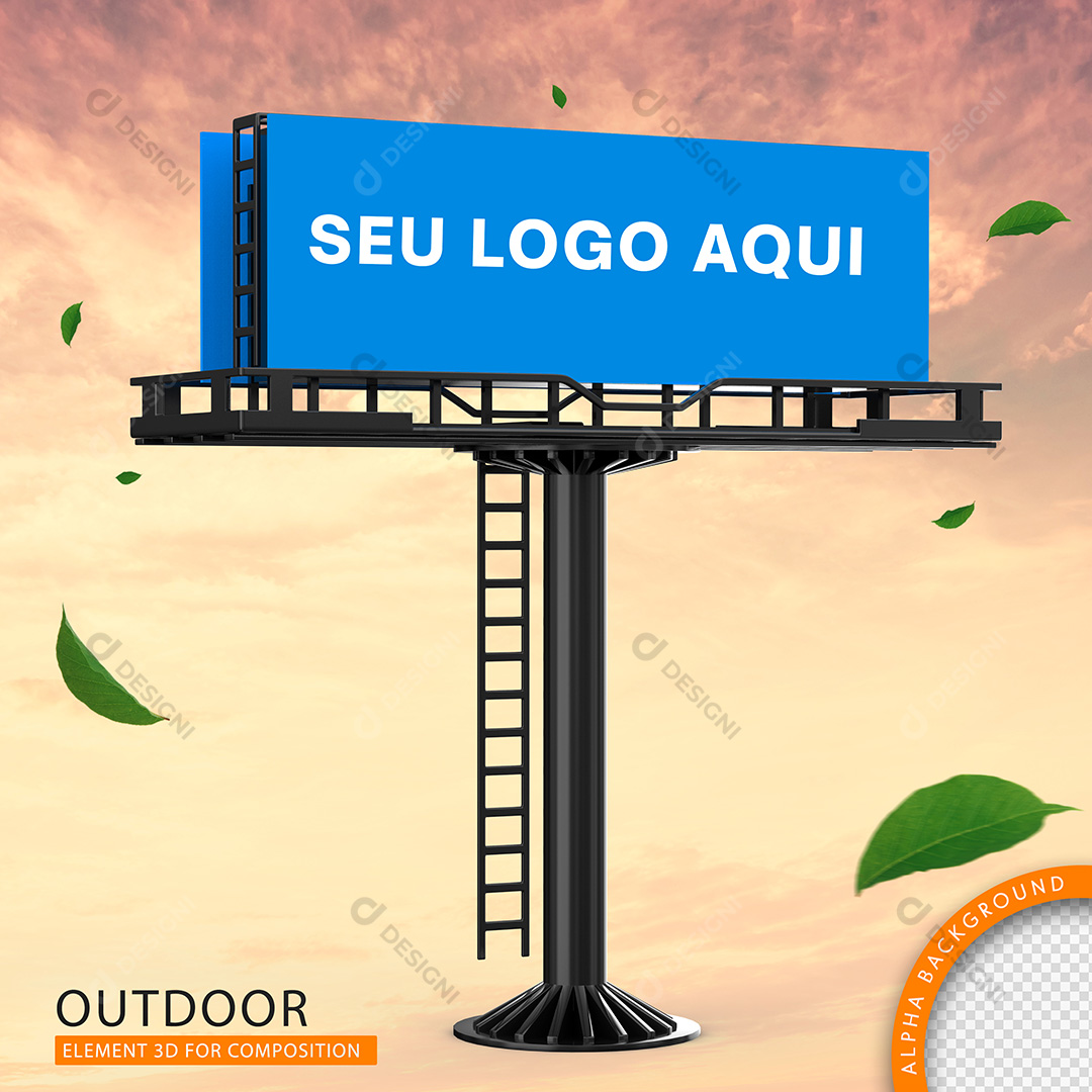 Mockup Outdoor Apresentação de Logo PSD