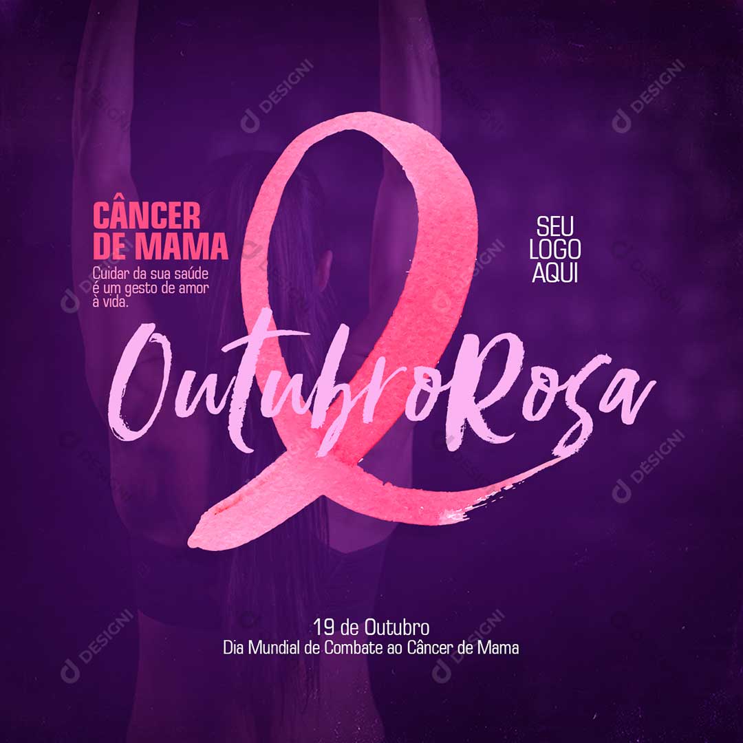 Data Comemorativa Outubro Rosa Social Media PSD Editável