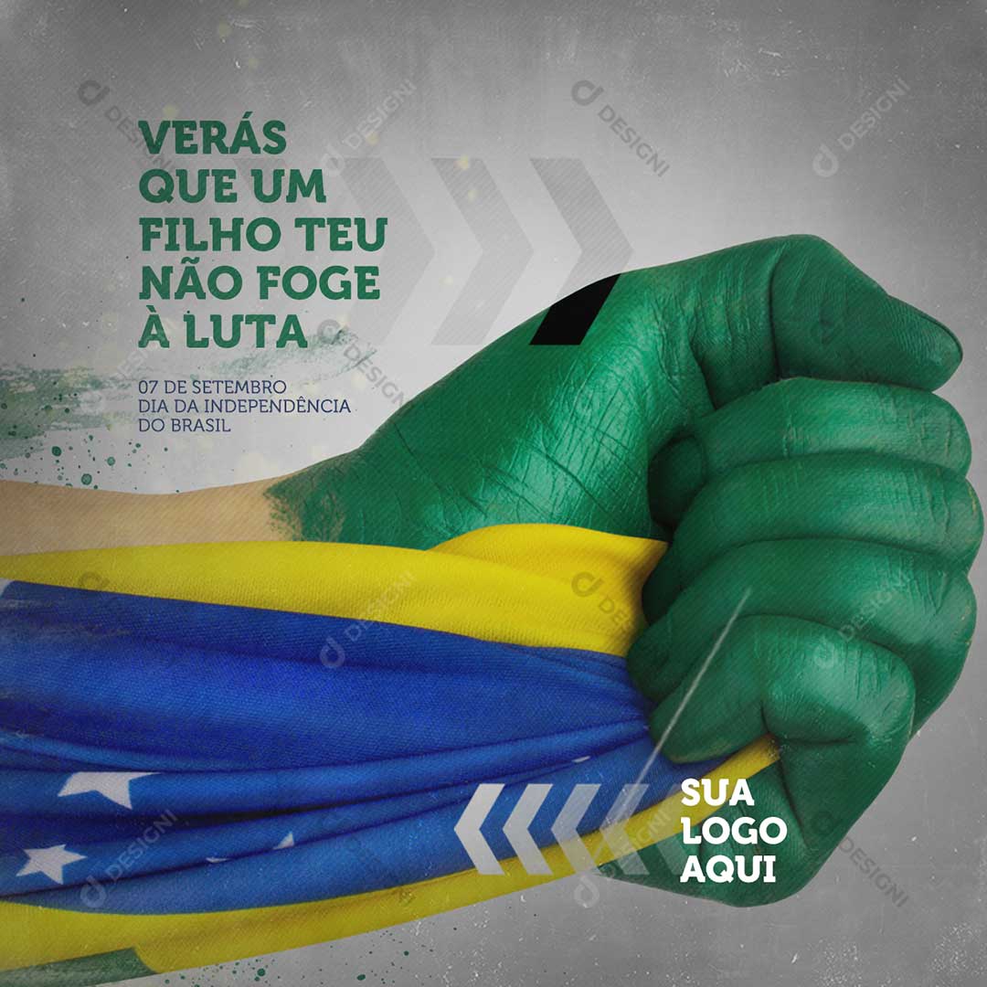 Data Comemorativa Verás Que um Filho Teu Não Foge a Luta Social Media PSD Editável