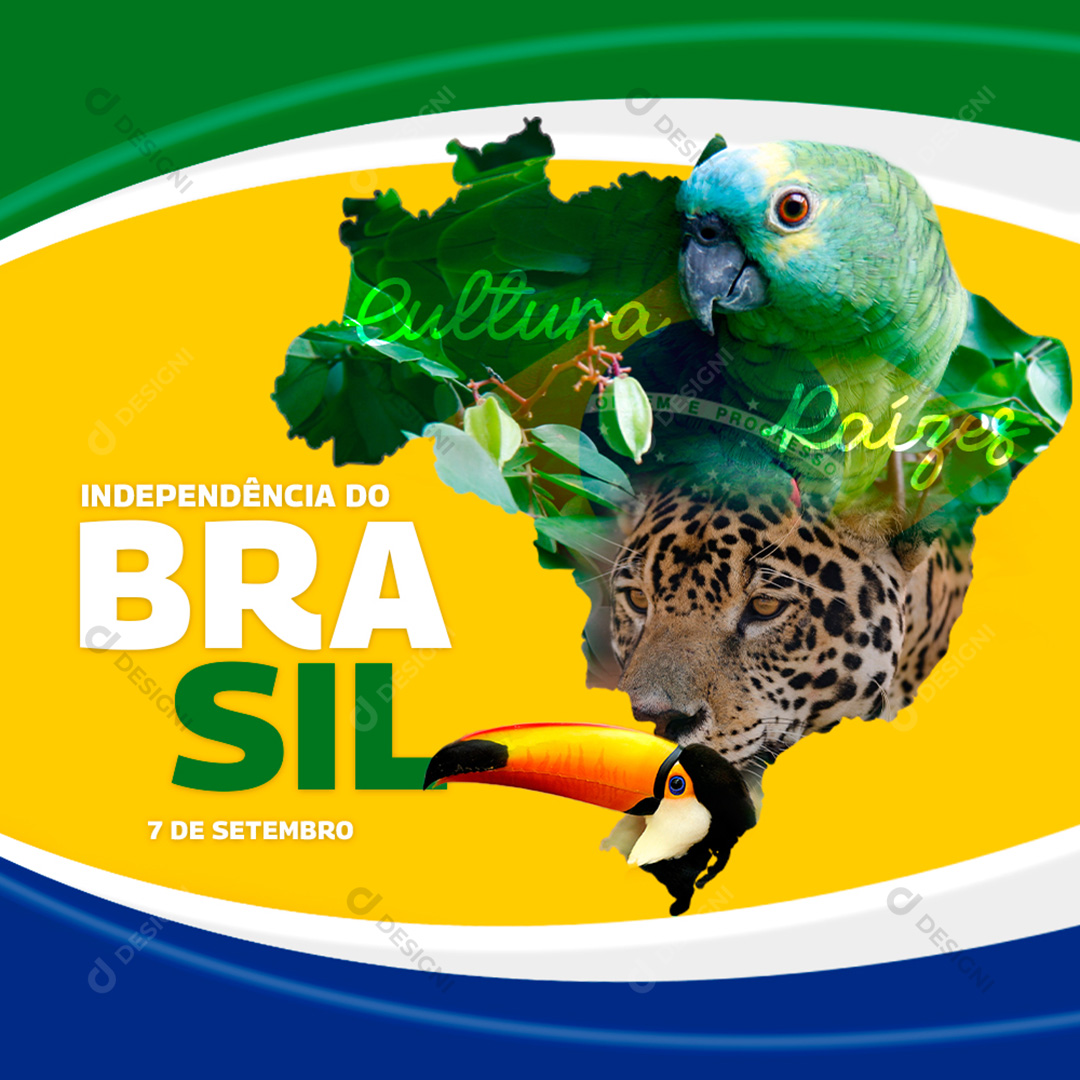 Independência do Brasil Social Media PSD Editável