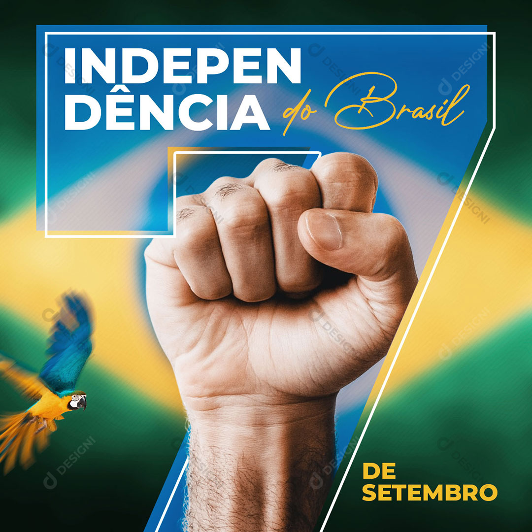 7 de Setembro Independência do Brasil Social Media PSD Editável