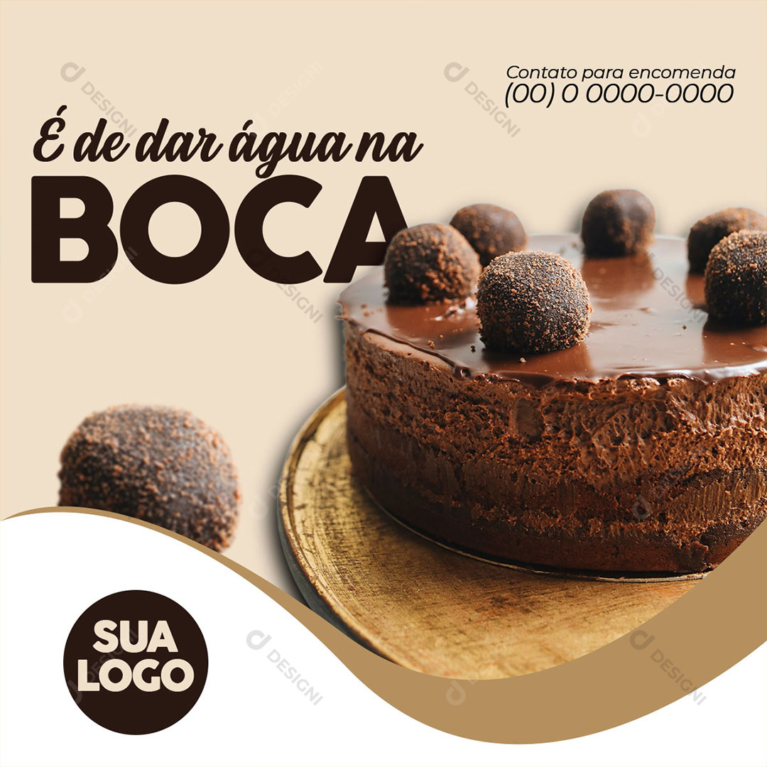 Post Panificadora É de Dar Água na Boca Social Media PSD Editável