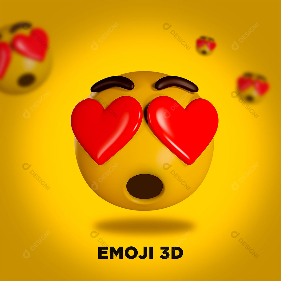 Emoji 3D Elemento Para Composição Redes Sociais PSD Editável