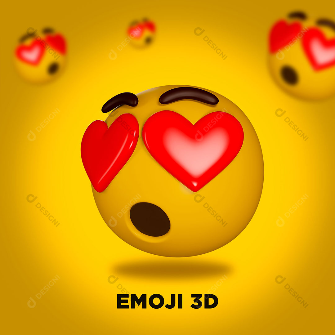 Emoji 3D Elemento Para Composição Redes Sociais PSD Editável