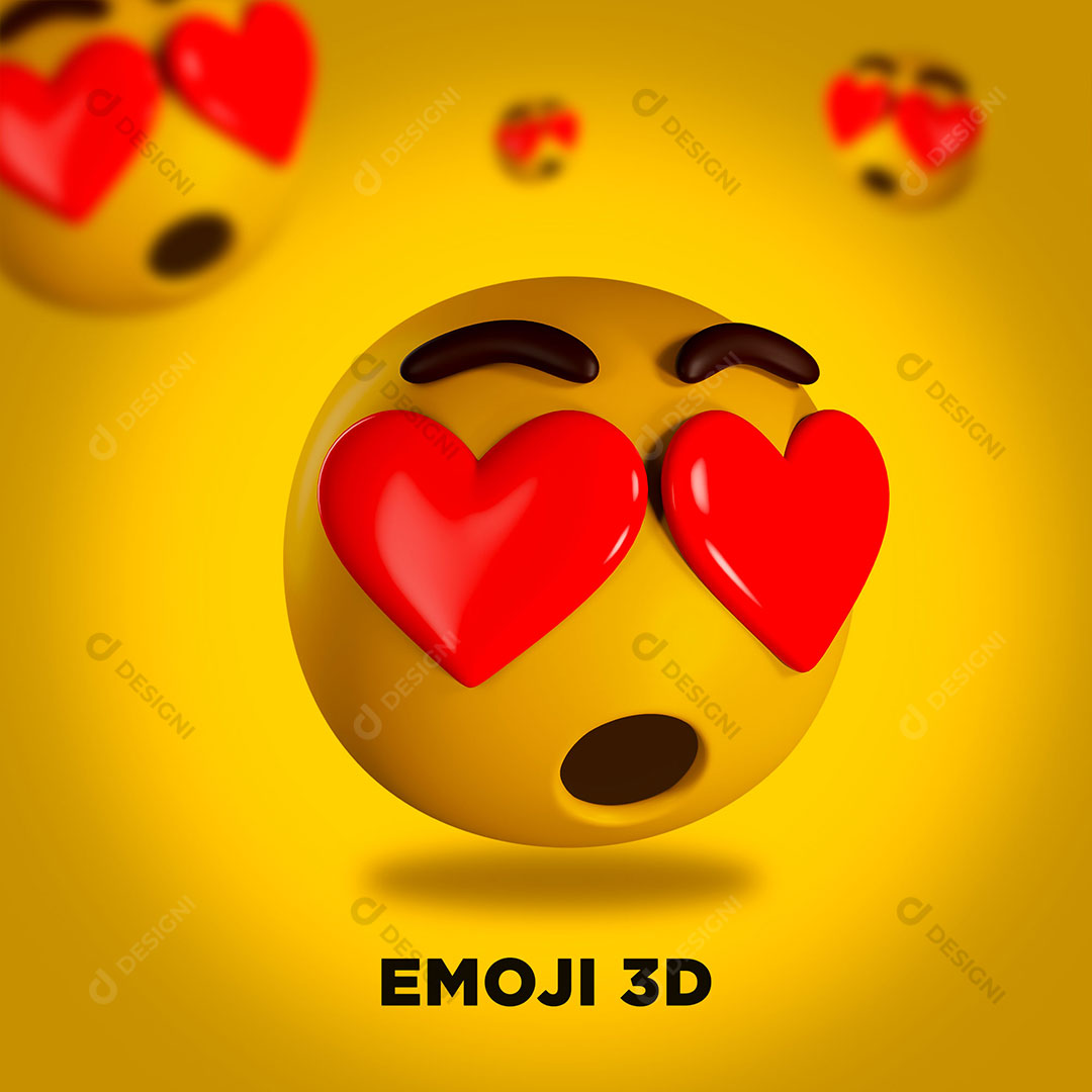 Emoji 3D Elemento Para Composição Redes Sociais PSD Editável