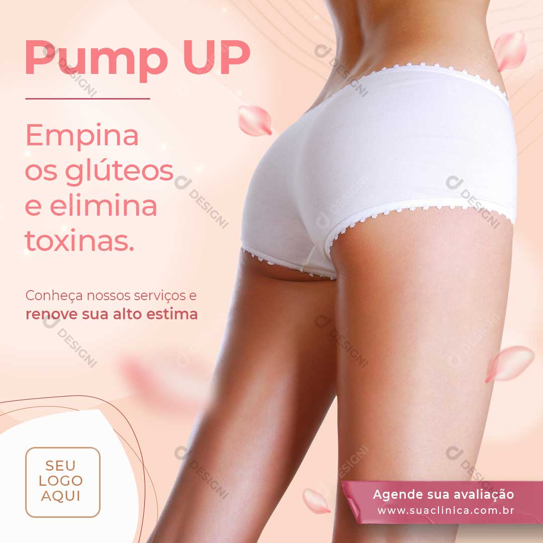 Pump Up Renove Sua Alto estima Social Media PSD Editável