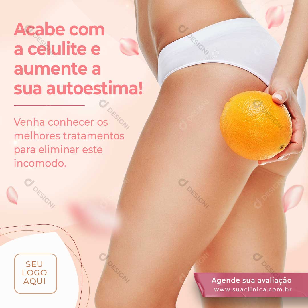 Acabe Com A Celulite E Aumente Sua Autoestima Social Media PSD Editável