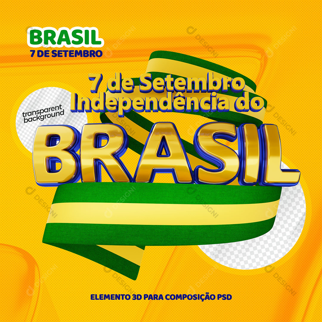 7 de Setembro Independência do Brasil Social Media PSD Editável