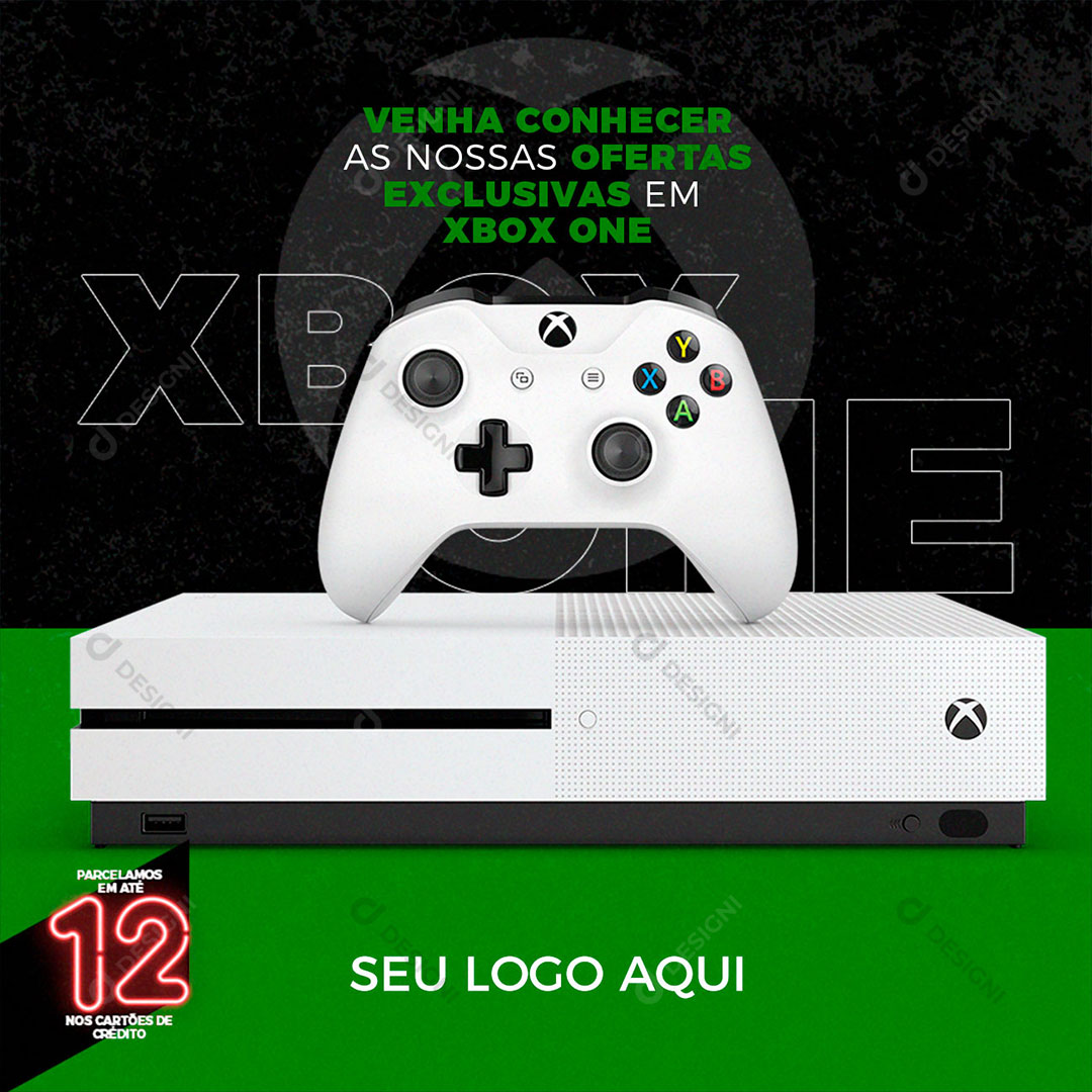 Post Feed Loja Produto Xbox One Social Media PSD Editável