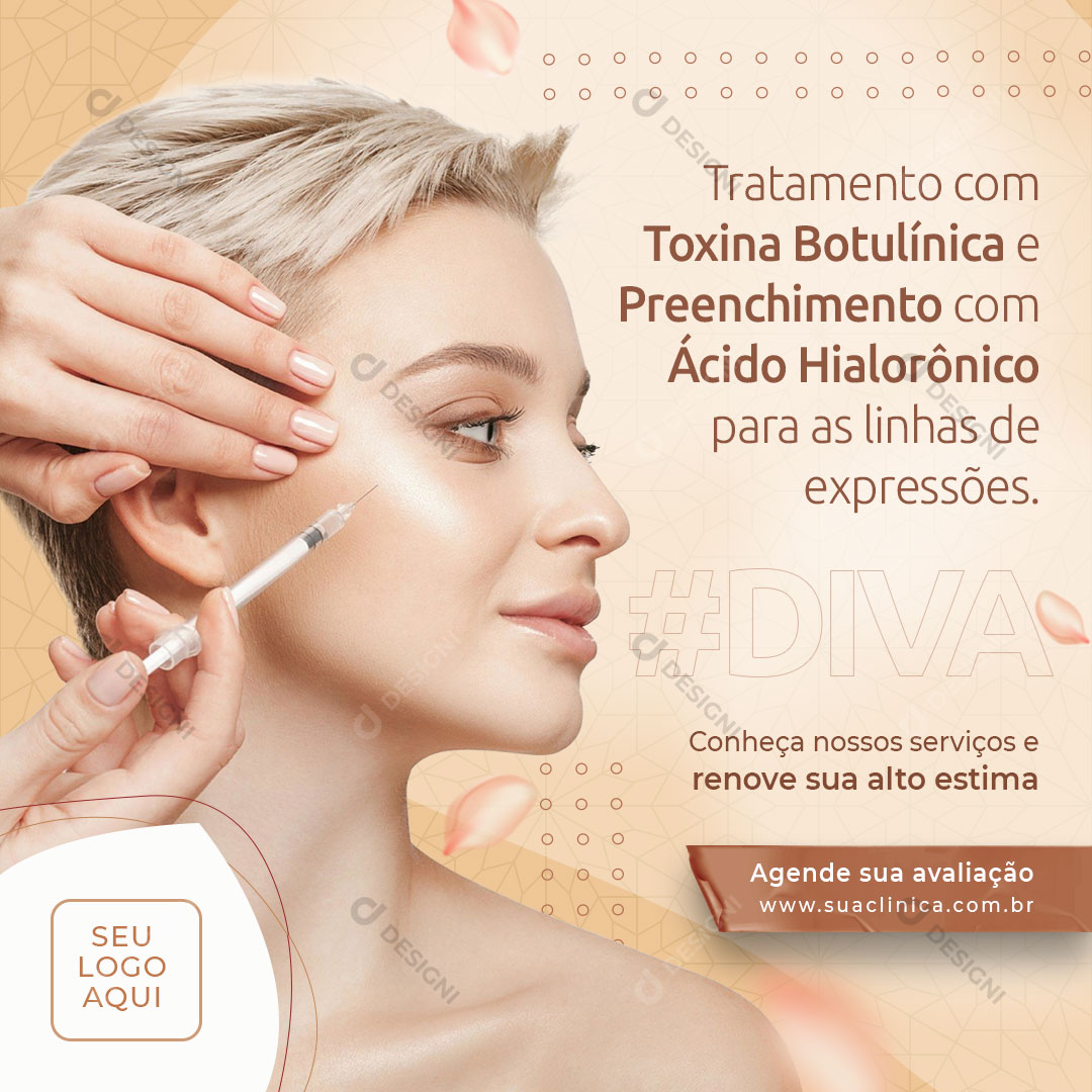 Tratamento Com Toxina Botulínica Social Media PSD Editável