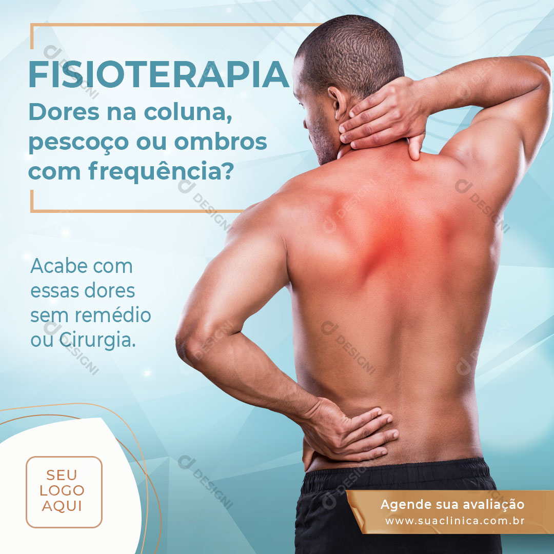 Agende Sua Fisioterapia Social Media PSD Editável