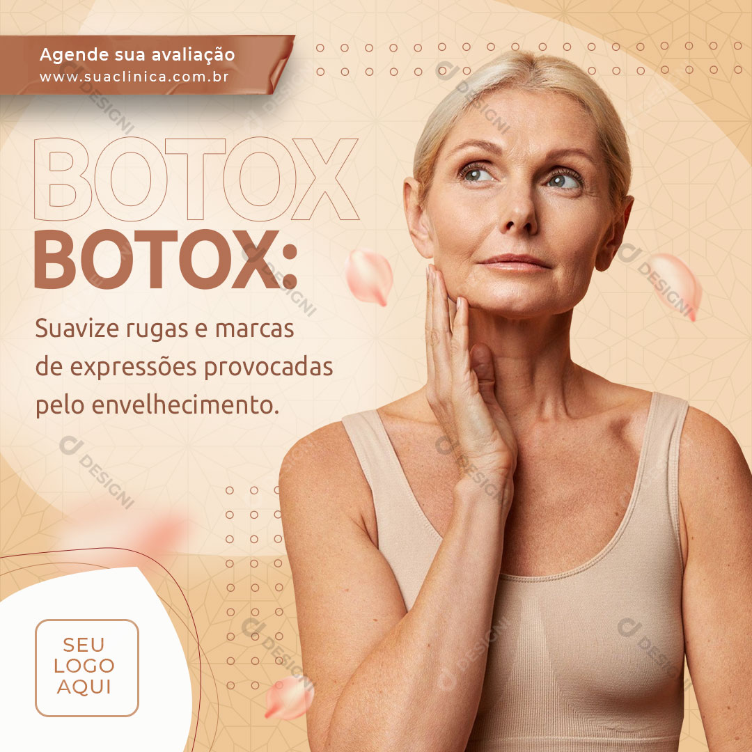 Agende Sua Avaliação Botox Social Media PSD Editável
