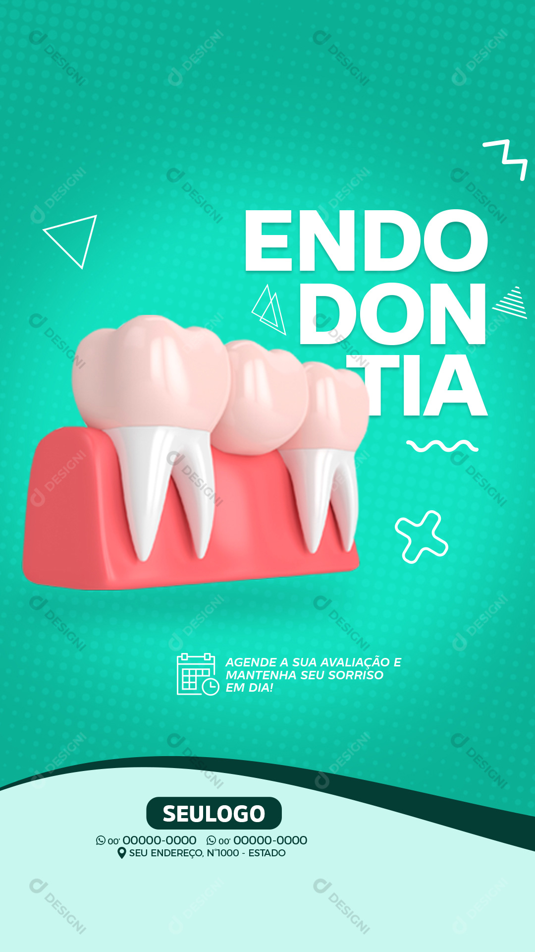 Dentista Endodontia Social Media Stories PSD Editável Sorriso