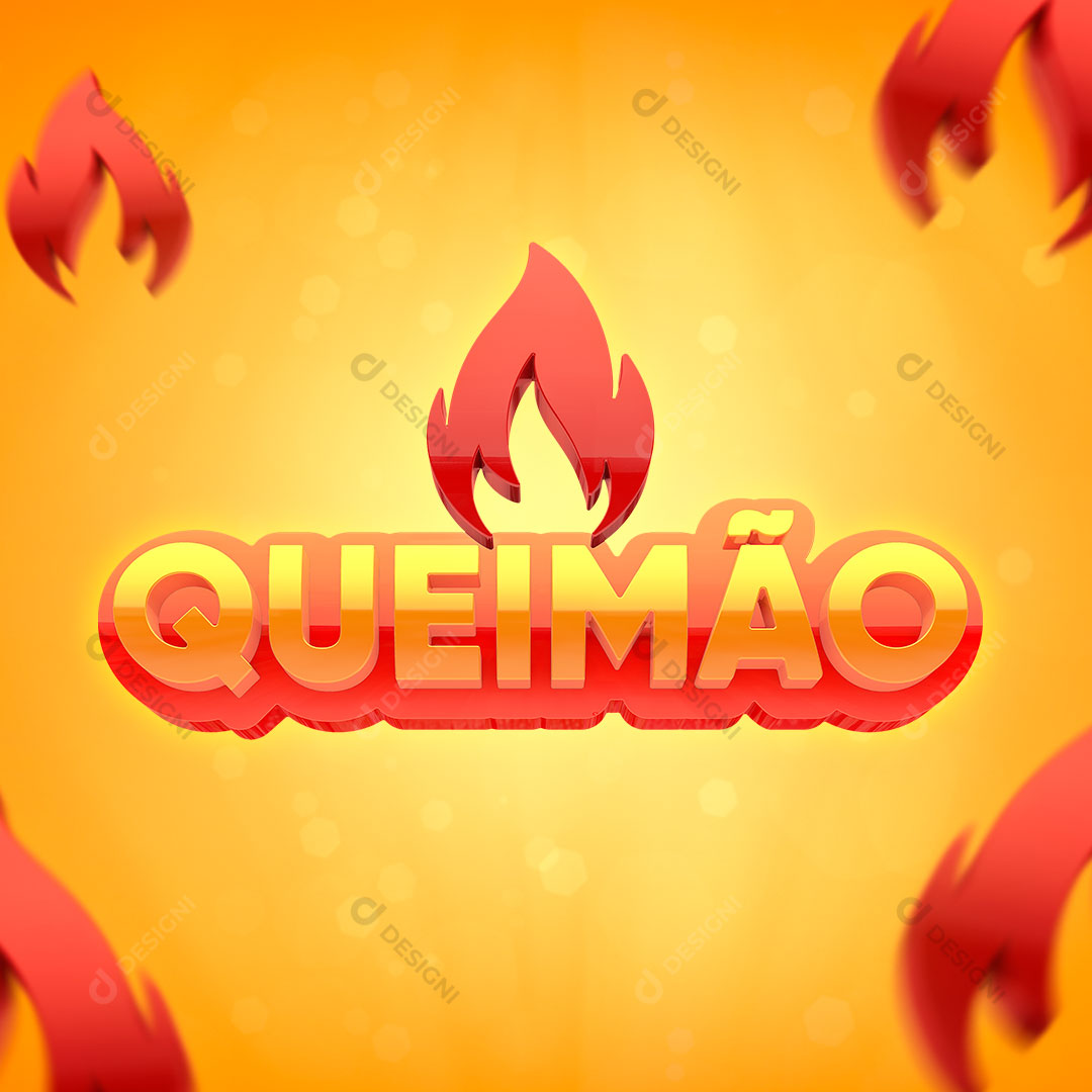 Queima Selo 3D Para Composição PSD