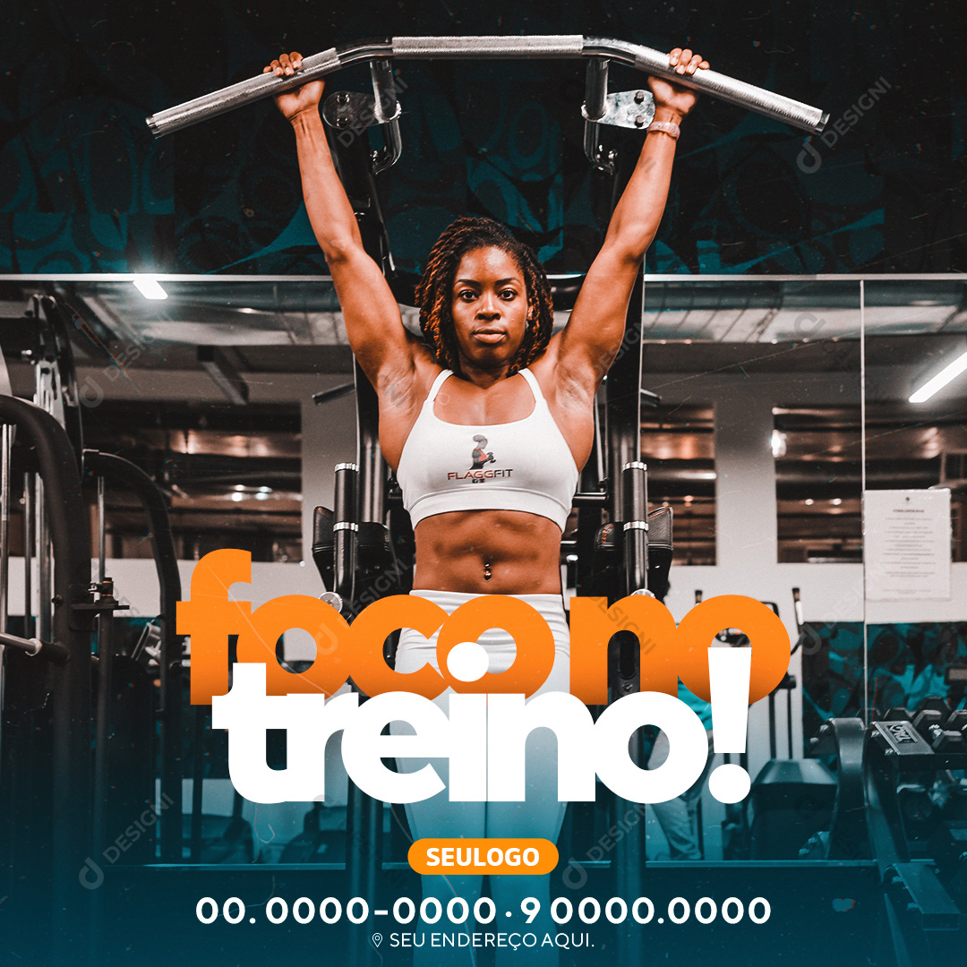Academia Foco No Treino Social Media PSD Editável