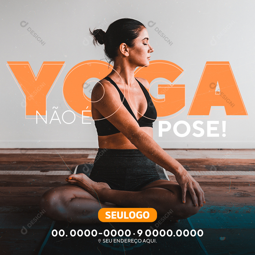 Yoga Não É Pose Social Media PSD Editável