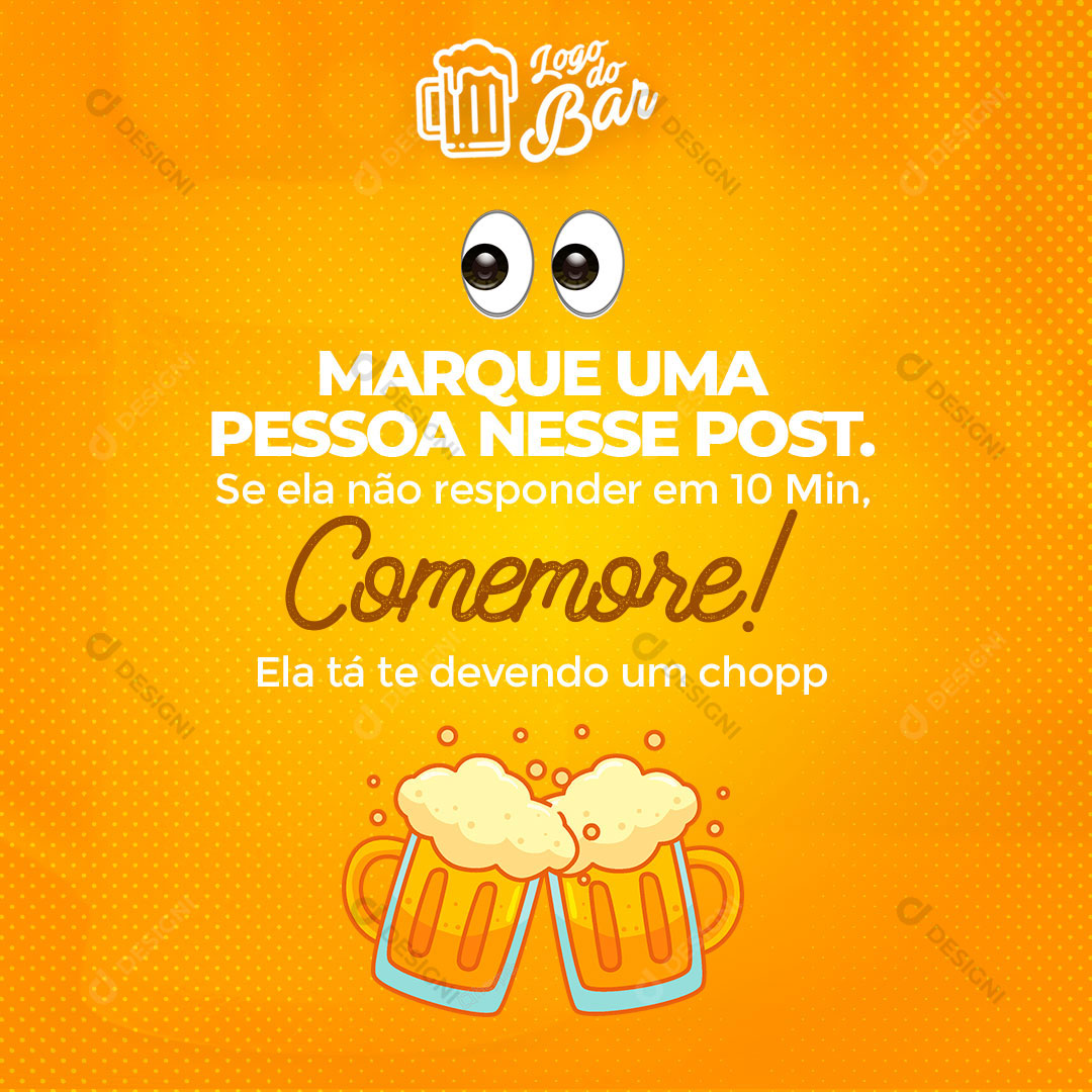 Post Distribuidora Marque Uma Pessoa Nesse Post Social Media PSD Editável