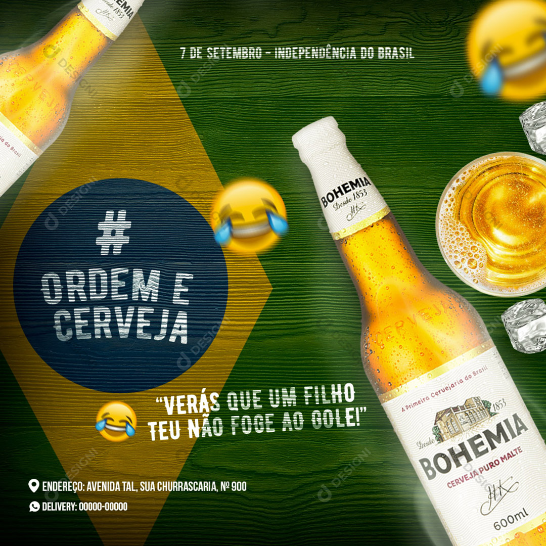 7 De Setembro #Ordem E Cerveja Social Media PSD Editável