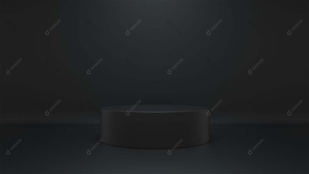 Background Preto Com Pódio 3D Base Imagem JPG