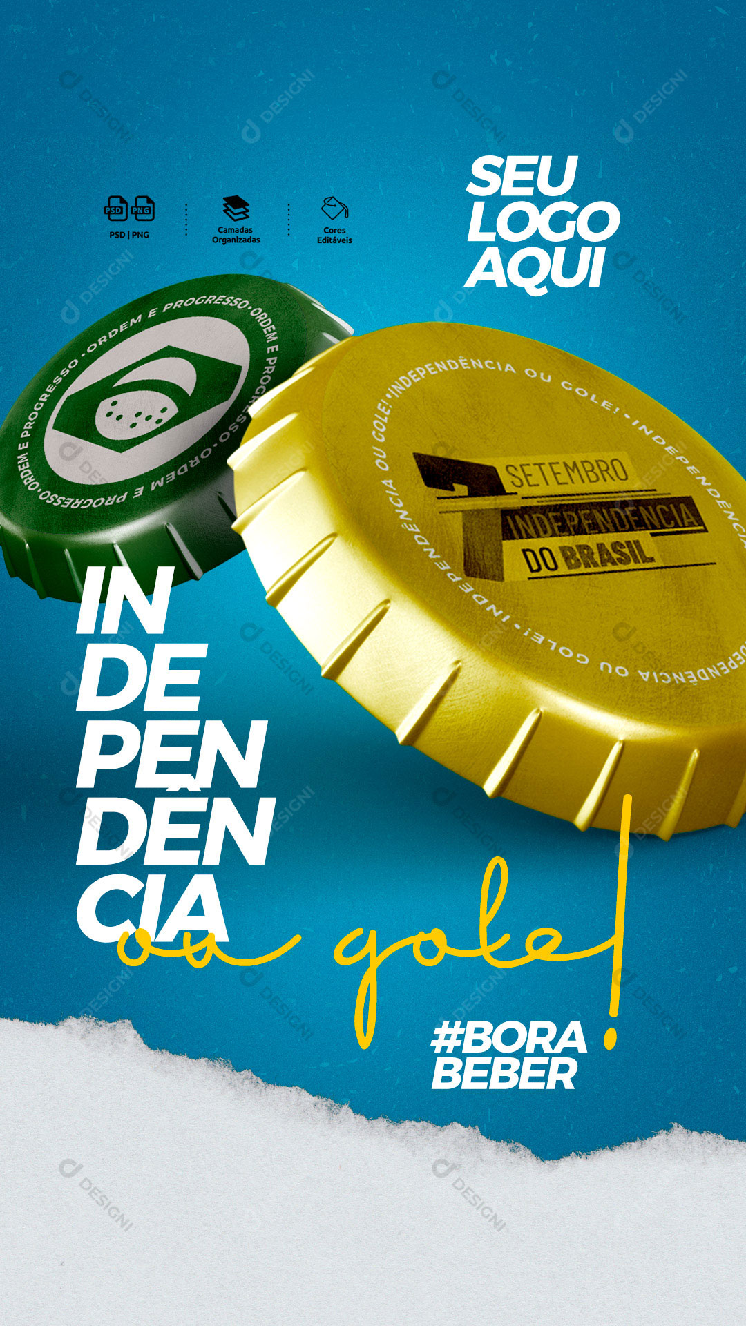 Post Story Distribuidora Independência ou Gole Cerveja Social Media PSD Editável