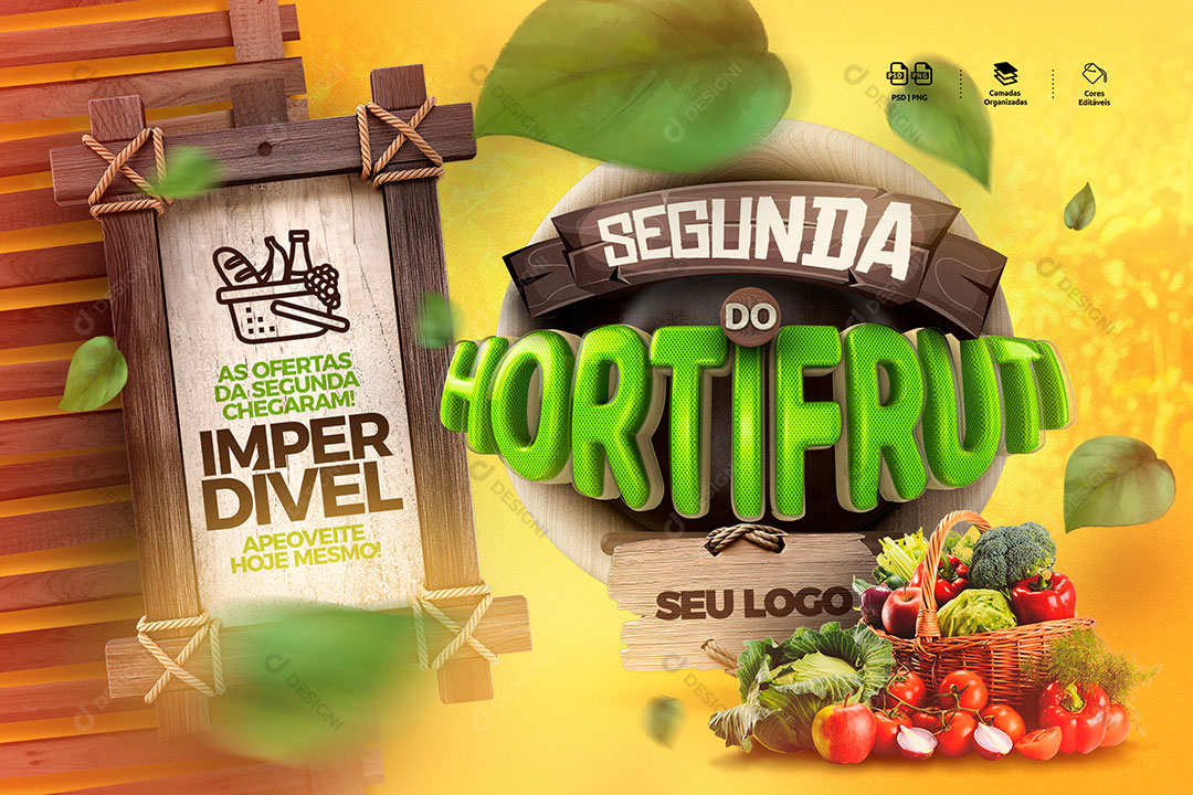 Post Banner Segunda do Hortifruti Social Media PSD Editável