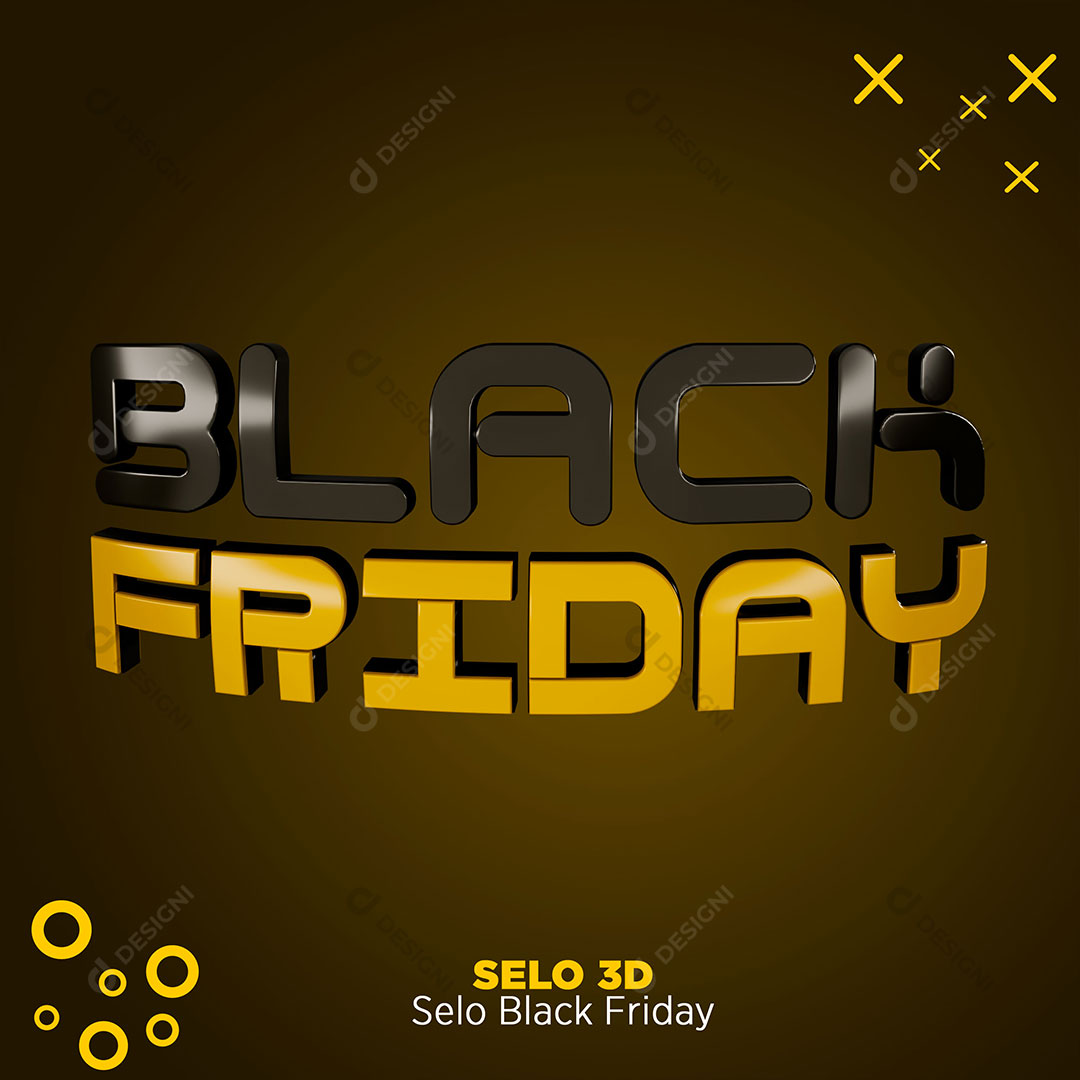 Black Friday Texto 3D Para Composição PSD