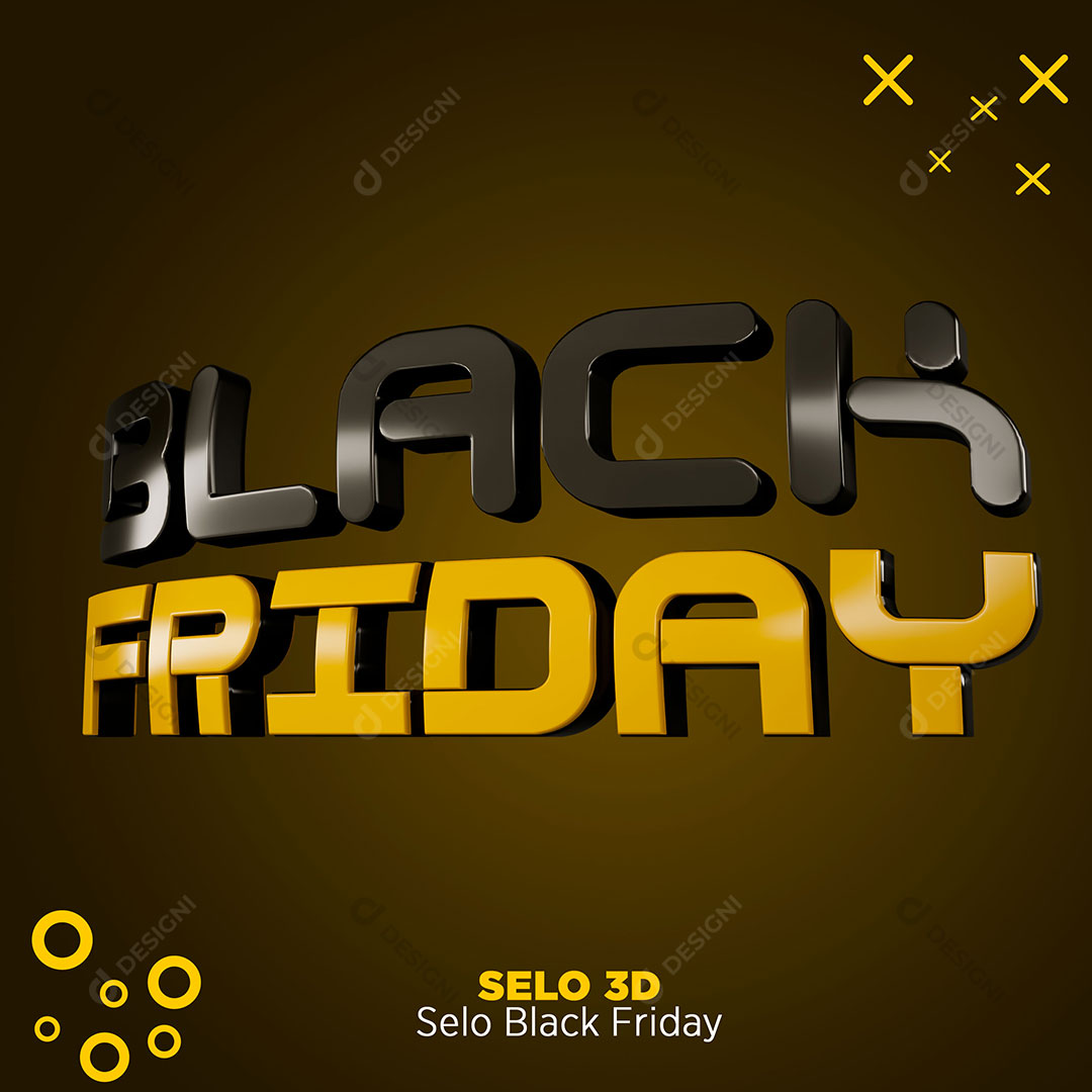 Black Friday Texto 3D Para Composição PSD