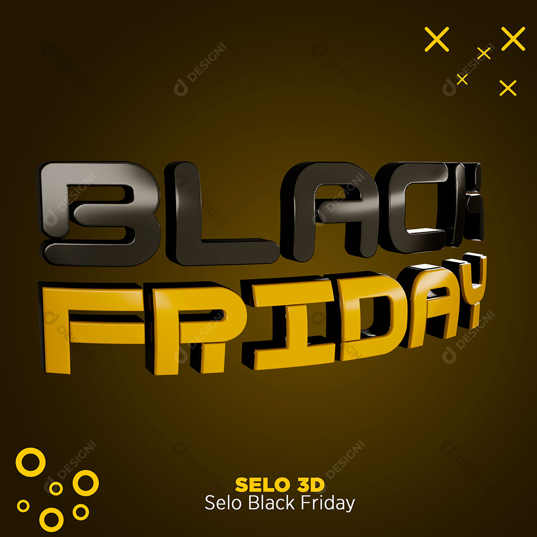 Black Friday Texto 3D Para Composição PSD