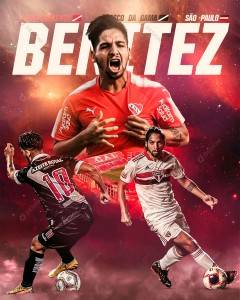 Flyer Jogador de Futebol Martín Benítez Social Media PSD Editável