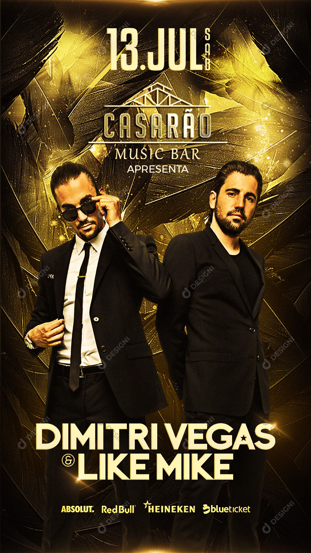 Flyer Dimitri Vegas Like Mike Social Media PSD Editável