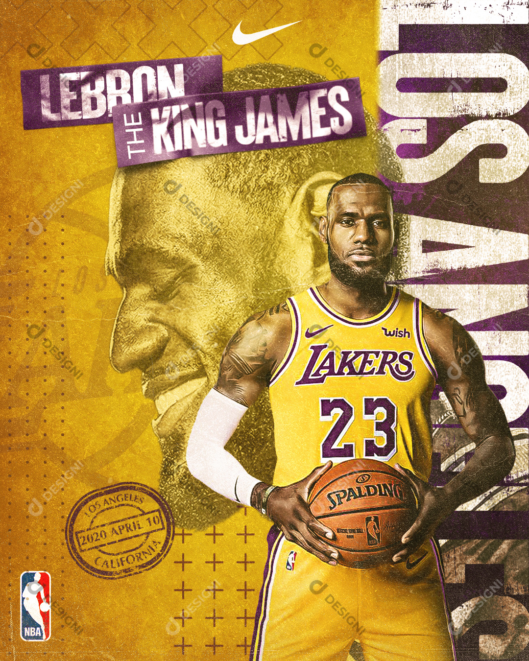 Lebron The King James Basquete Social Media PSD Editável