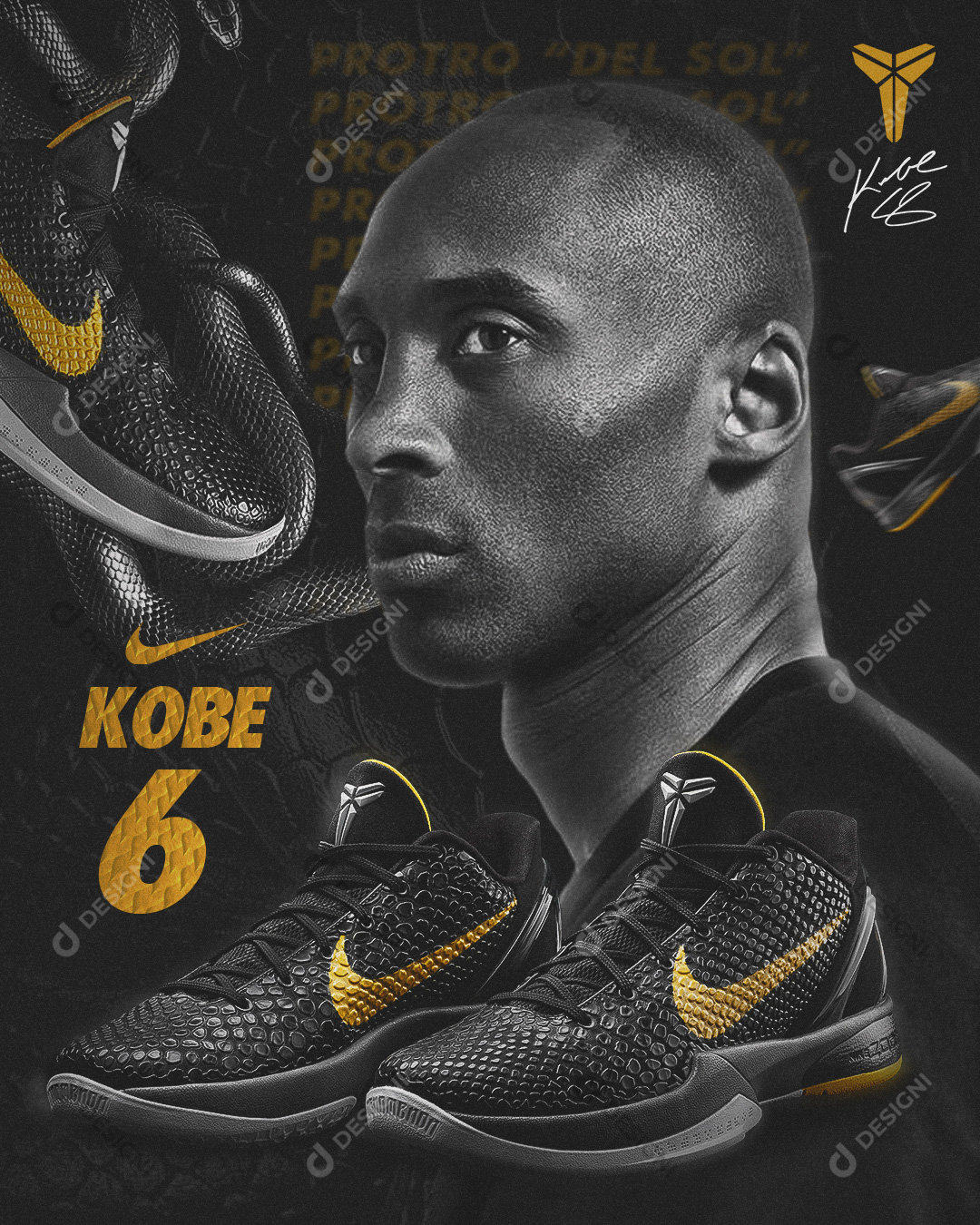 Kobe 6D Nike Social Media PSD Editável