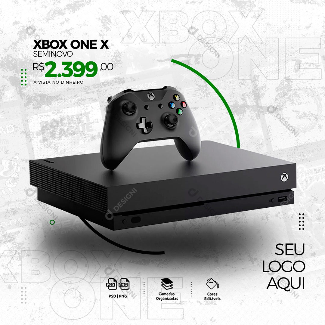 X-Box One Seminovo Social Media PSD Editável