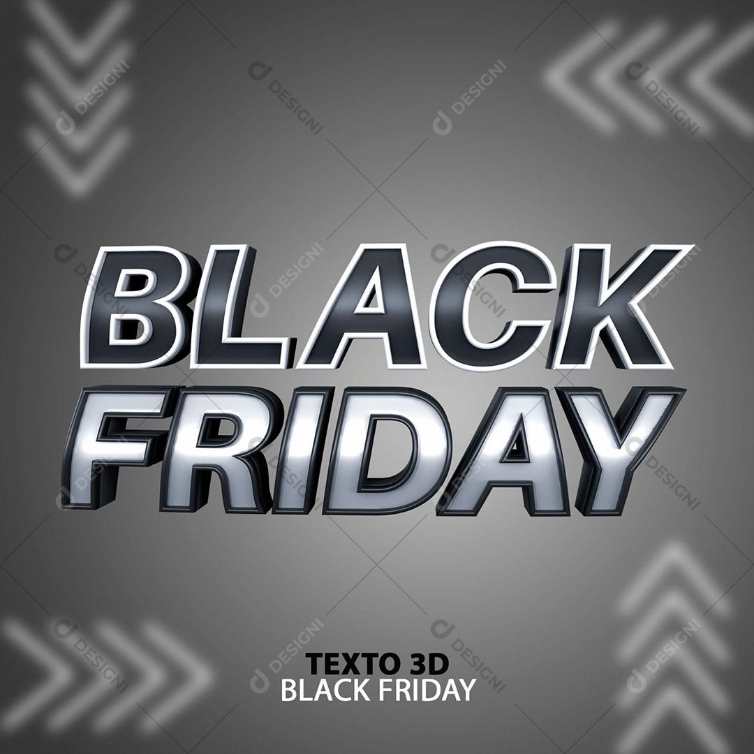 Black Friday Texto 3D Para Composição PSD