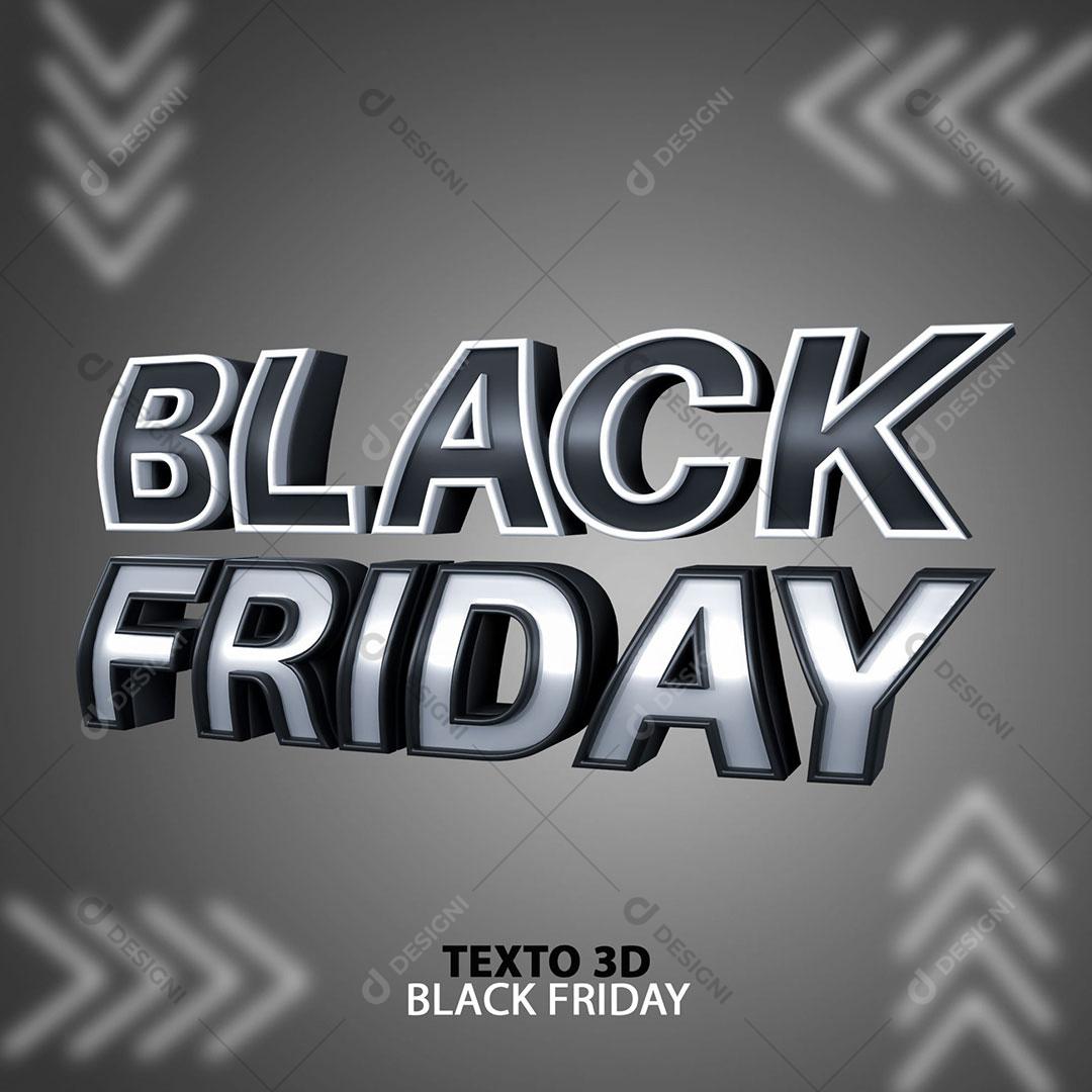 Black Friday Texto 3D Para Composição PSD