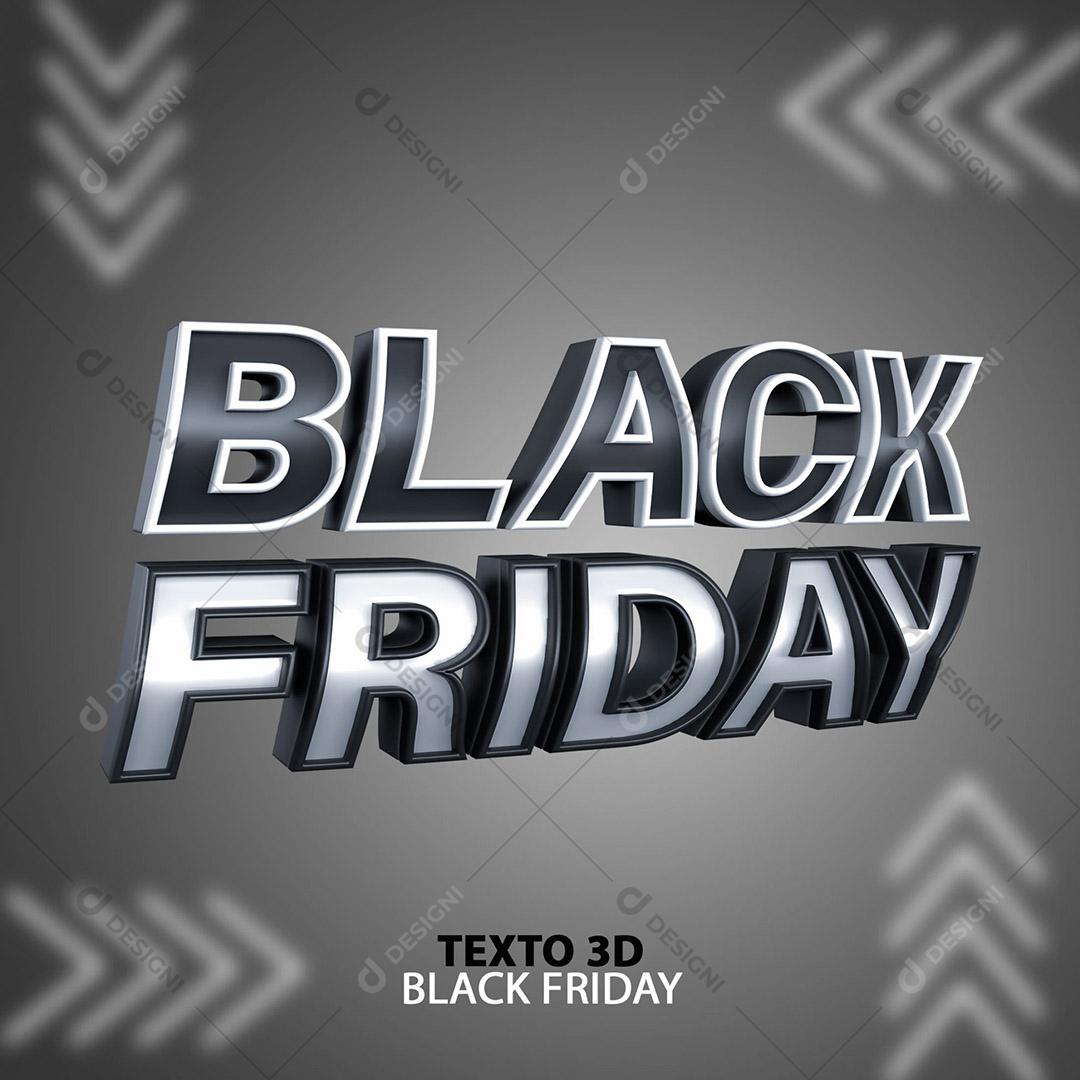 Black Friday Texto 3D Para Composição PSD