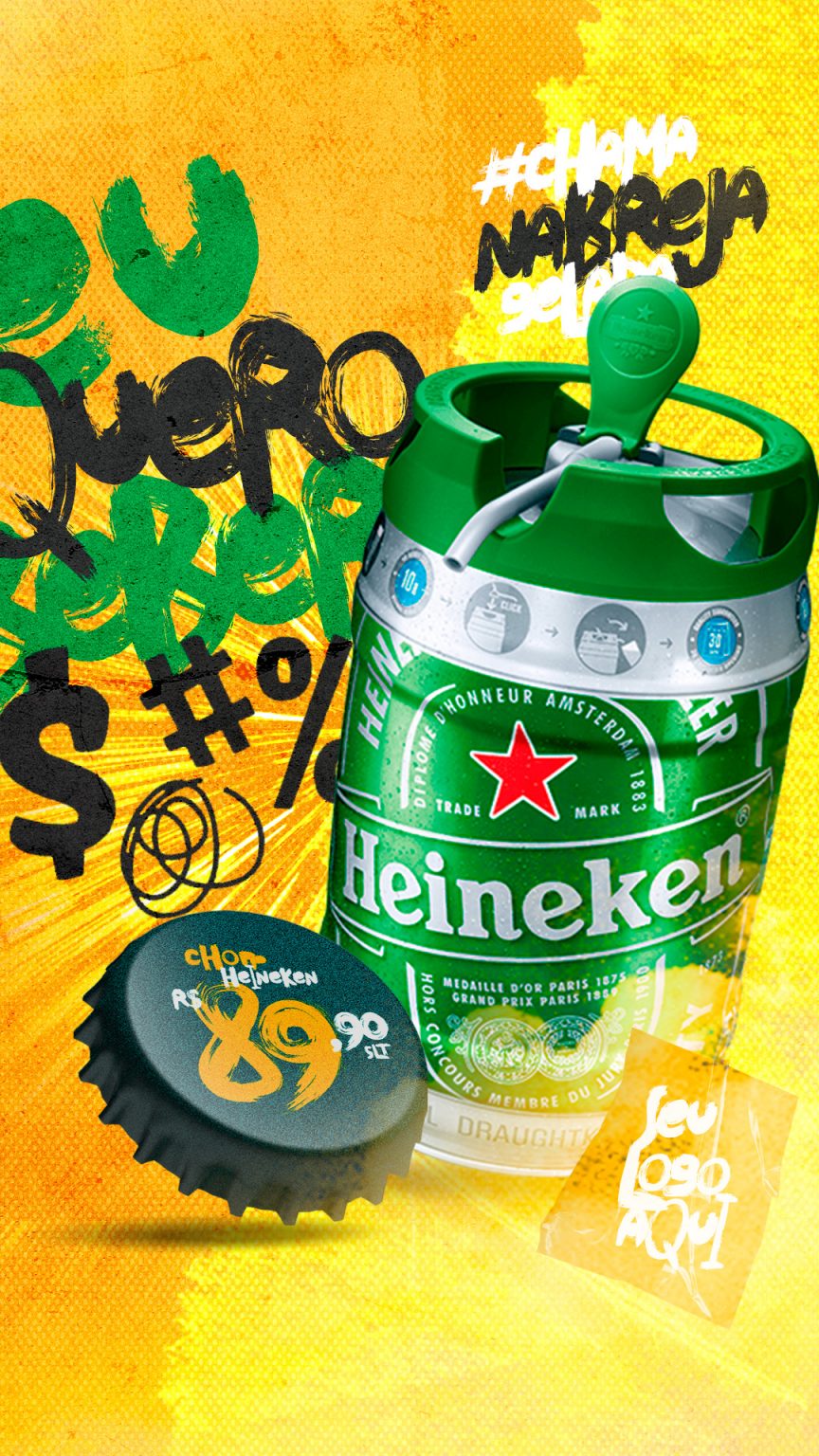 Post Story Distribuidora Eu Quero Beber Social Media PSD Editável