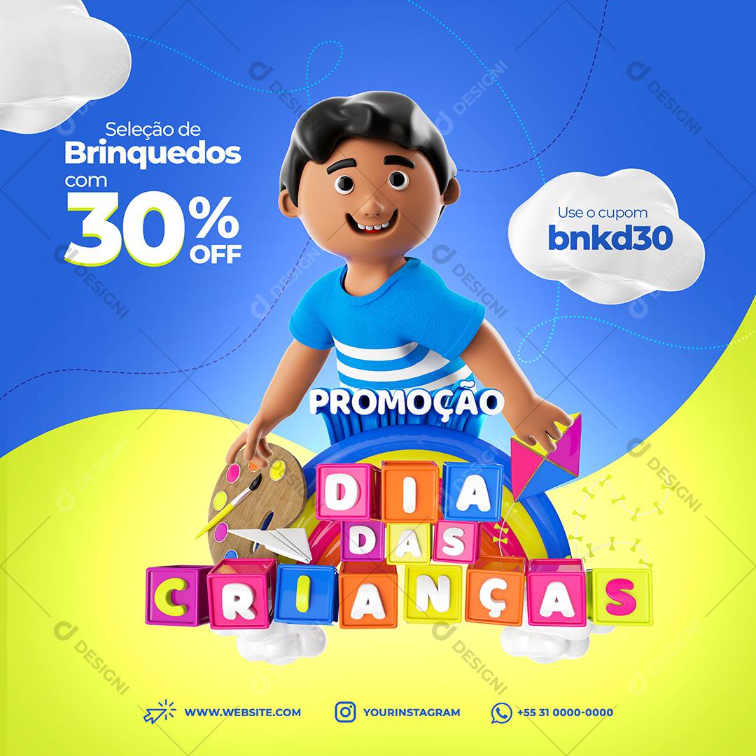 Seleção de Brinquedos com 30% OFF Social Media PSD Editável