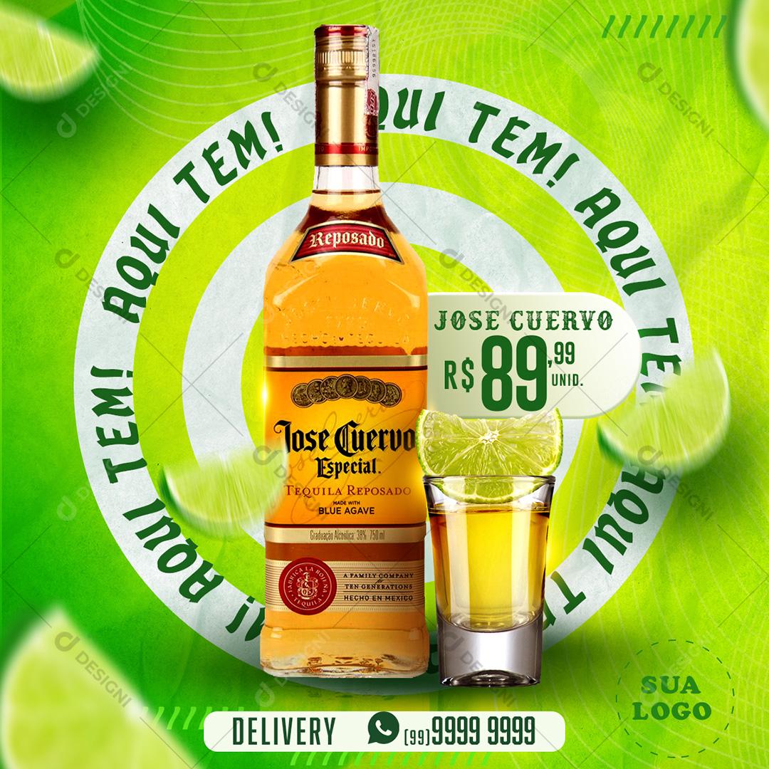 Post Feed Distribuidora Tequila Jose Cuervo Social Media PSD Editável